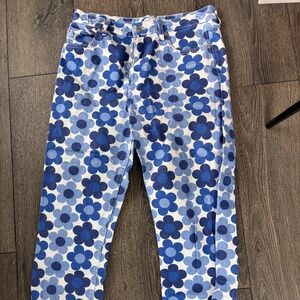 Zara Floral Blue Jeans